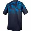 Kurzarmtrikot Single Track Print T Ltd Endura Blau